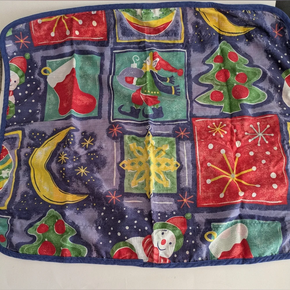 Quilt Shams Skirt Holiday Snowman Stars Moons Trees Elves Stockings Ornaments
